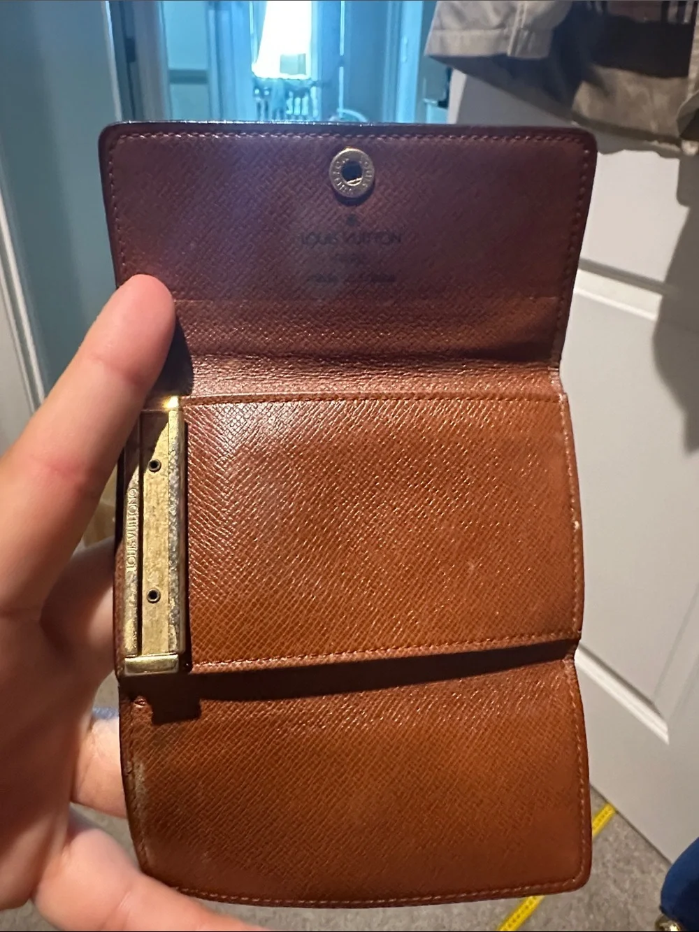 Louis Vuitton Monogram Canvas Trifold Key Case in Brown and Gold